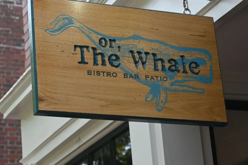 or, The Whale — Bistro Bar Patio sign on Main Street Nantucket